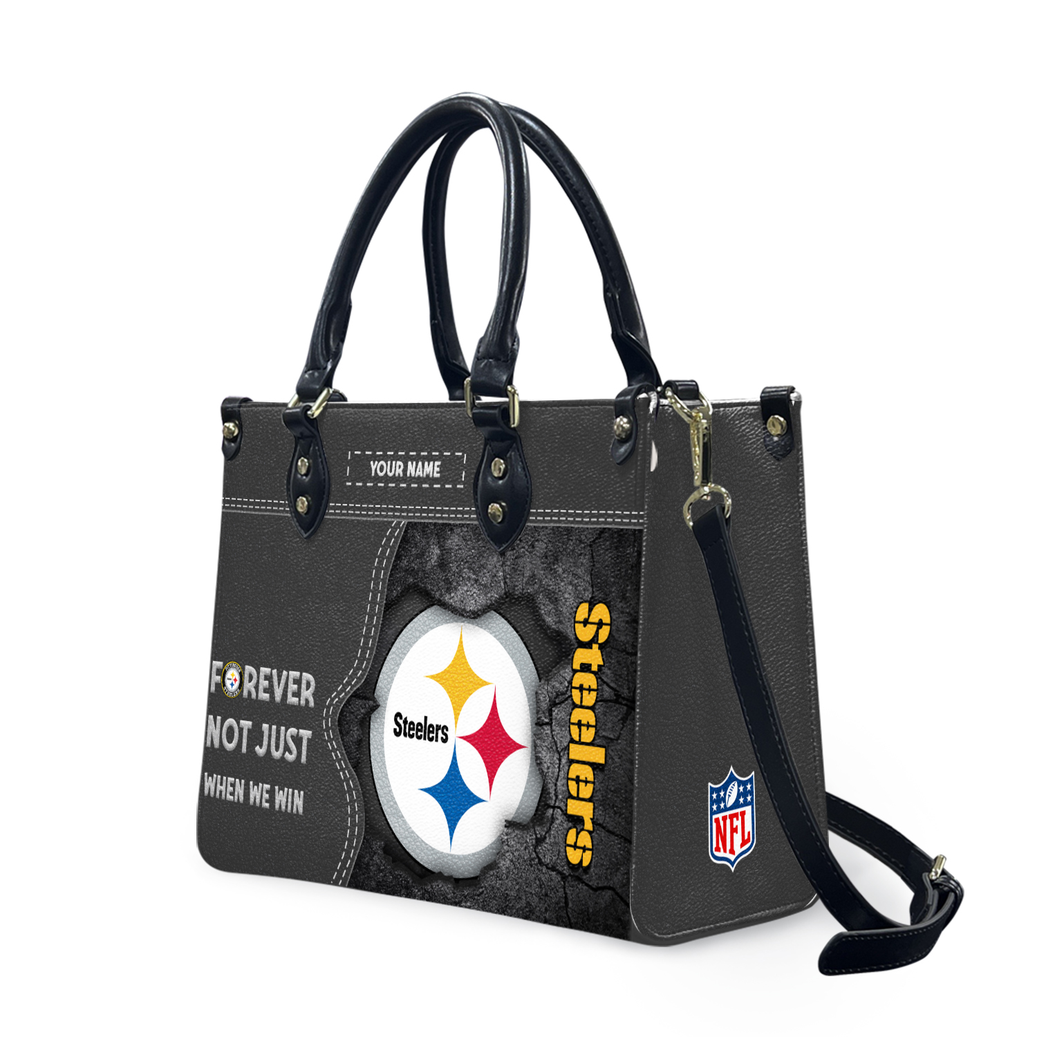Personalized Pittsburghs Team Steelerss Forever Leather Bag, Leather Bag