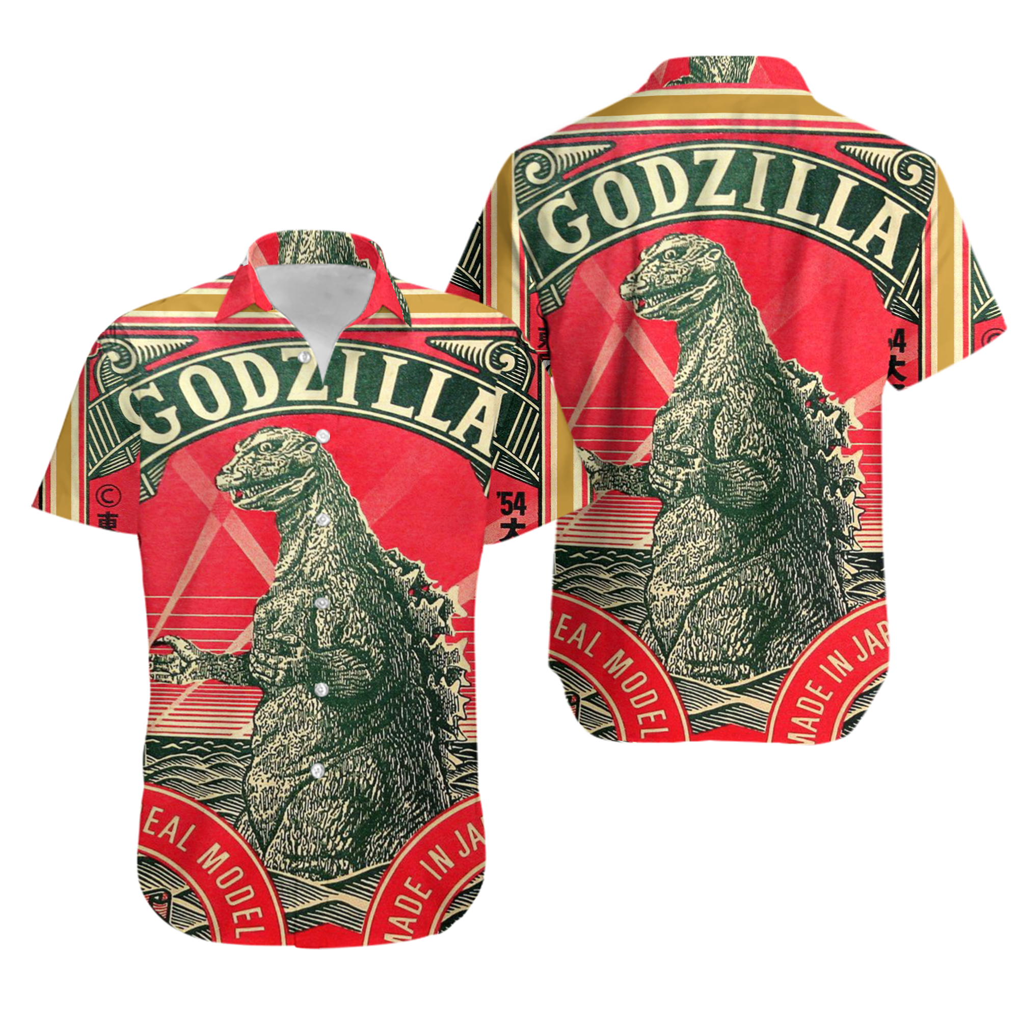 god zilla Hawaiian Shirt Print Tropical Summer Beach Gift, Best Gift