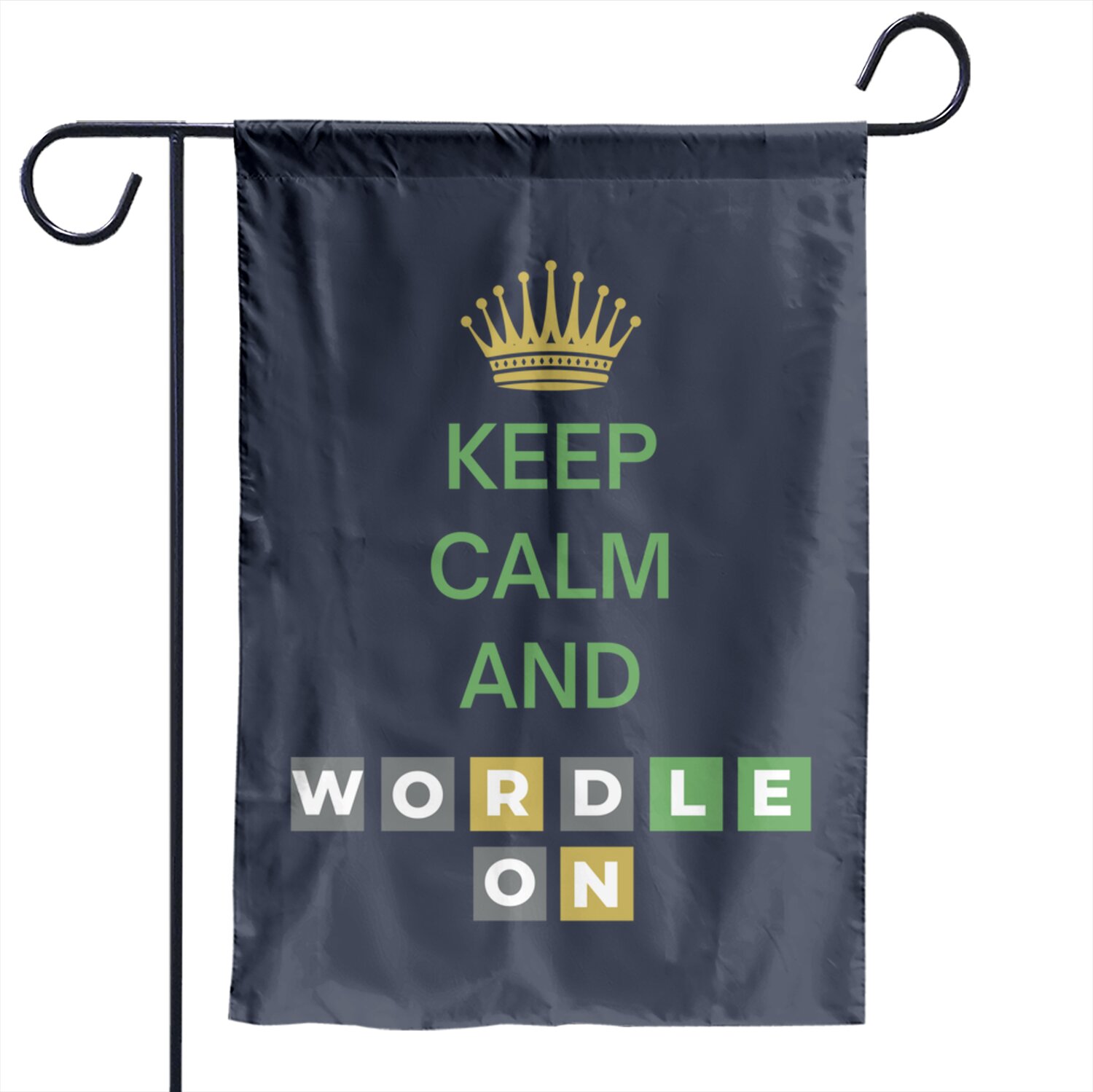 Keep Calm And Wordle On | Wordle Player Gift Ideas Garden Flags