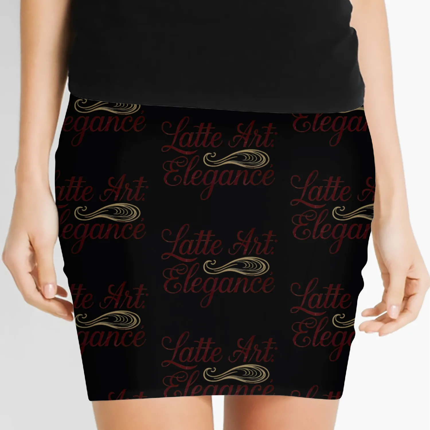 Latte Art Elegance Design - Stylish Coffee Wear Women's Mini Skirts