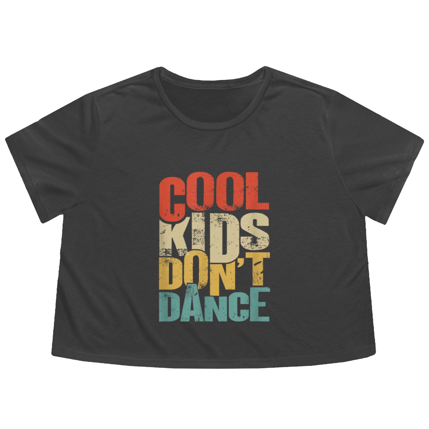 Retro Cool Kids Don't Dance Flowy Cropped Tees