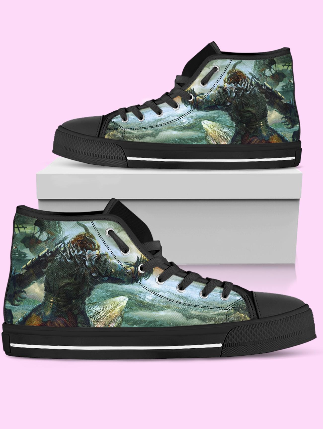 Guild Wars High-Top Shoes: Converse Inspired Sneakers for Women, Men