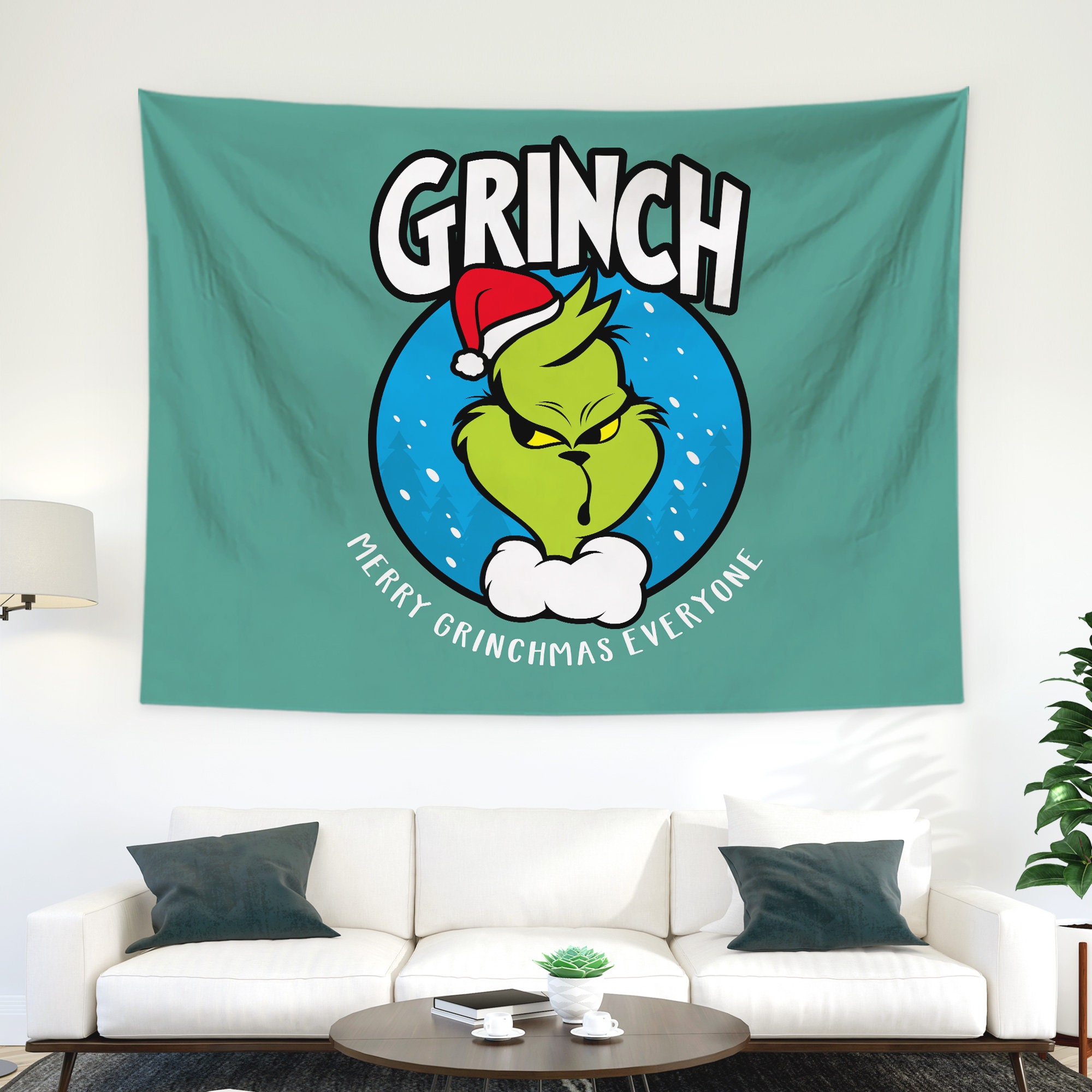 funny character Christmas Tapestry, Merry Christmas wall decor, Wall Hanging for Bedroom Home Dorm Apartment Decor new Year's gift