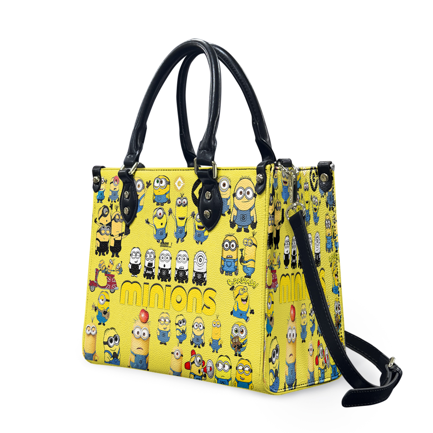 Minions Women Leather HandBag, Vintage Minions Bags