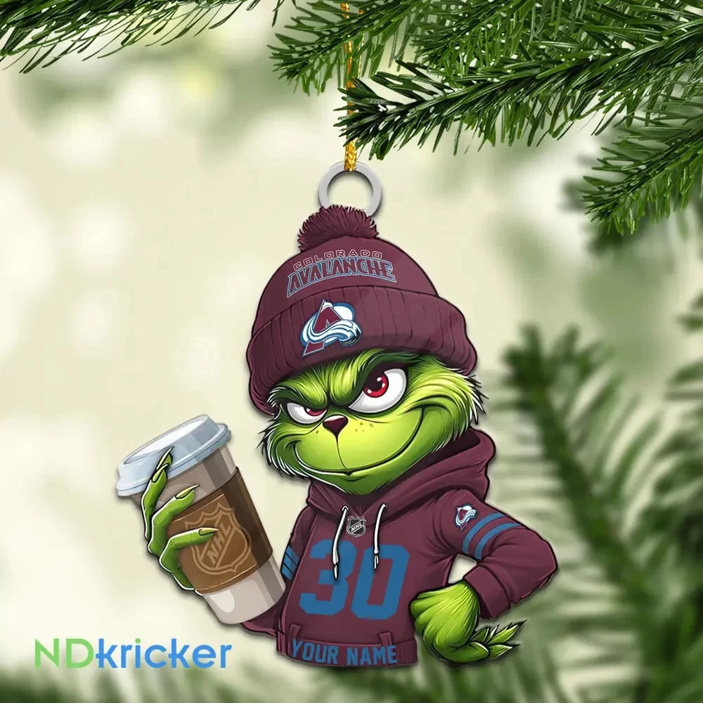 Personalized Colorado Team Avalanche Sport Christmas Ornament, For Hockey Fan