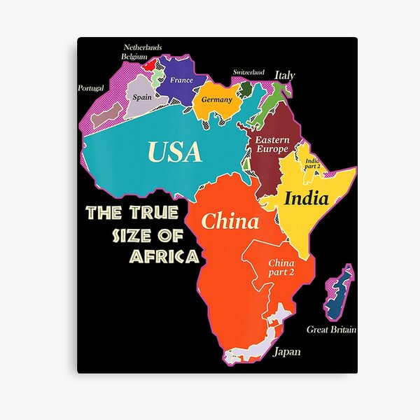 The True Size of Africa Canvas