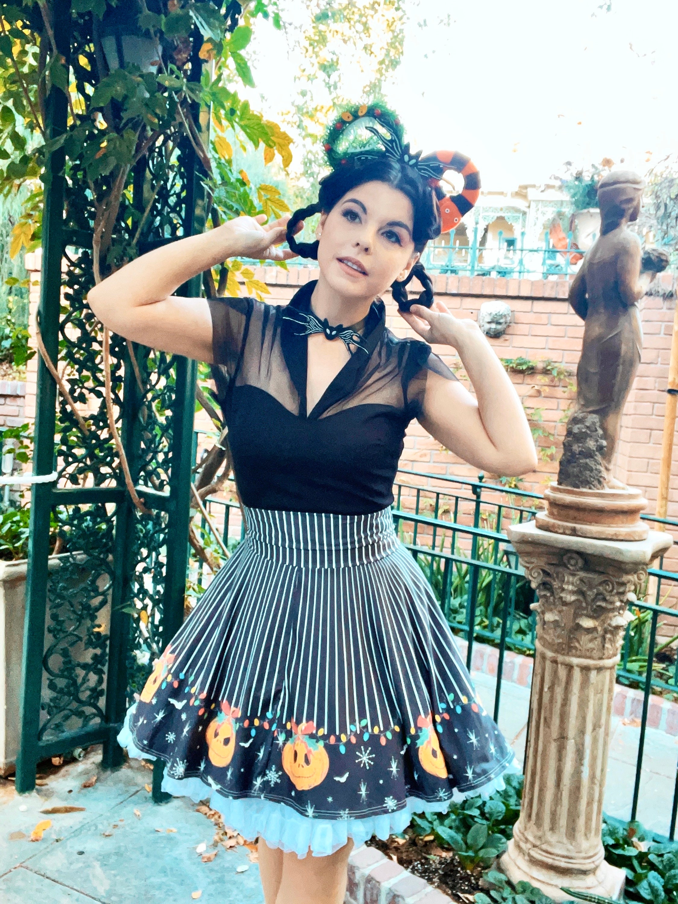 Christmas King of Nightmares Skater Skirt