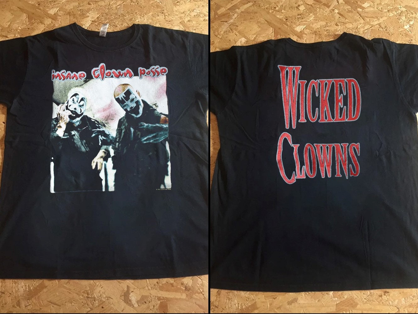 Insane Clown Posse Wicked Clowns 1999 T-Shirt, Insane Clown Posse Double Sided T-Shirt