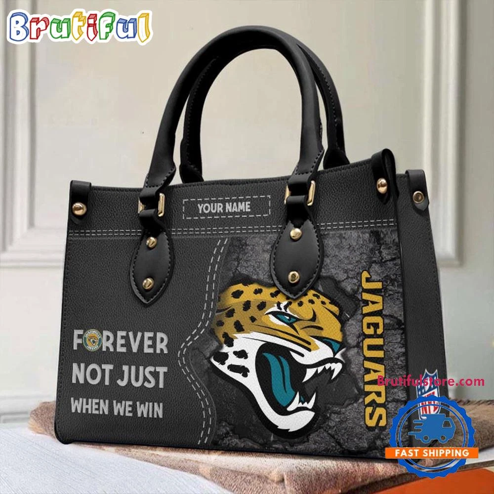 Personalized Jacksonville Team Jaguars Leather Bag, Football Team Leather Bag