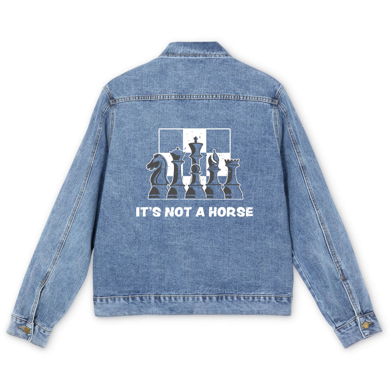 It's Not A Horse - Chess Men's Denim Jackets