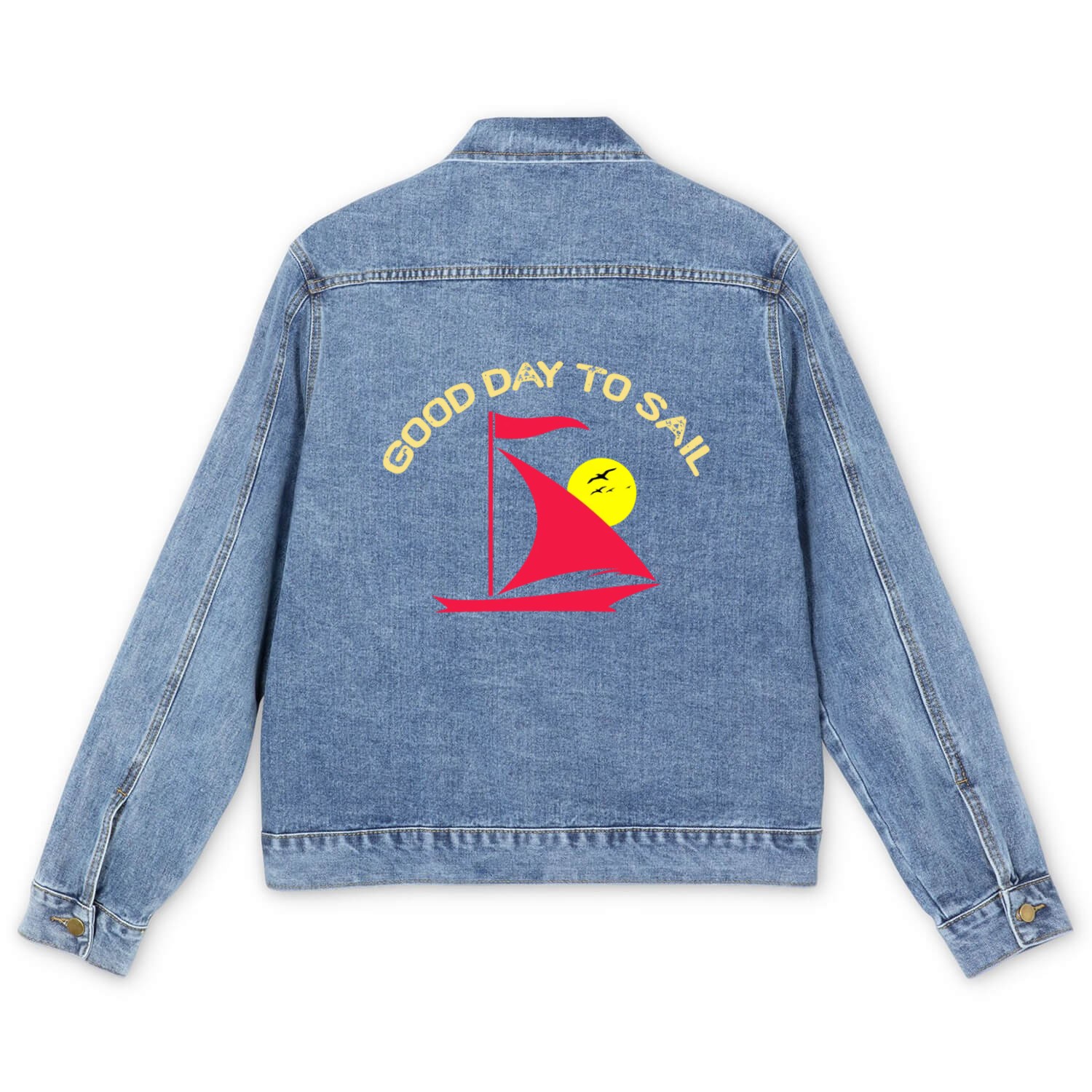 Good Day To Sail Men's Denim Jackets