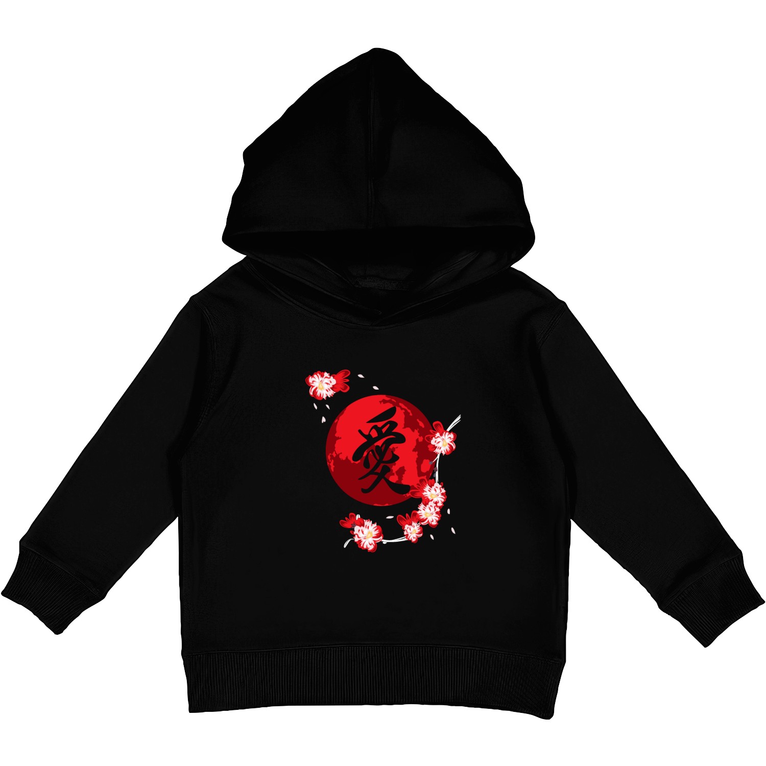 Cherry Blossom Flower Japanese Kanji Vintage Kids Pullover Hoodies