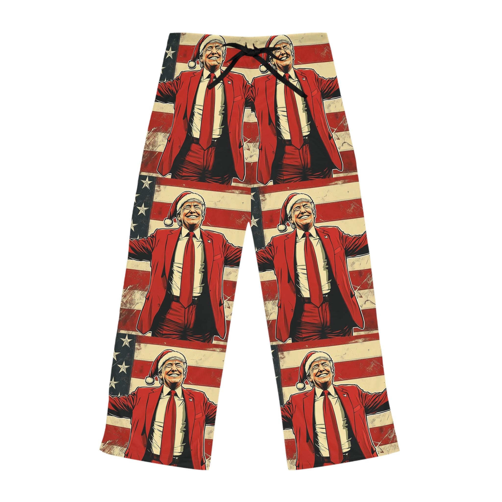 Trump Merry Christmas Women's Pajama Pants - Trump 2024 Republican MAGA Gift for Dad,christmas gift,Cowboy trump,Christmas gift