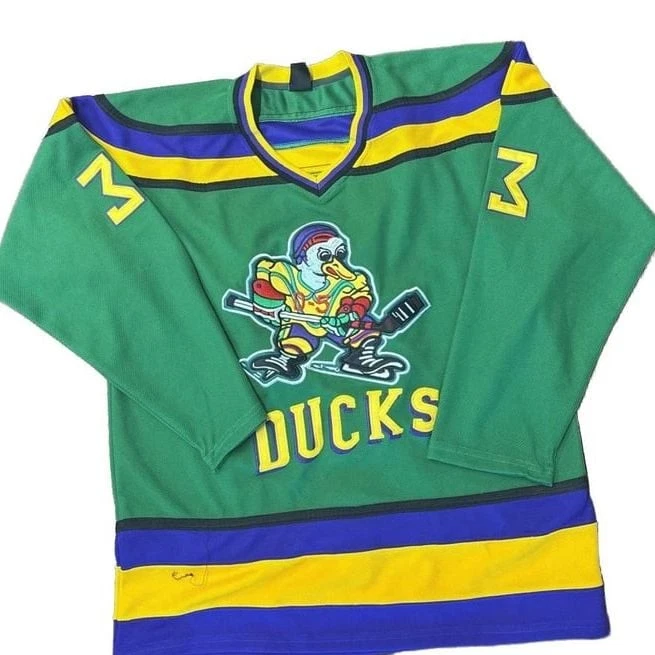 Mighty Ducks Movie Hockey Jersey #33 Molpe All Size