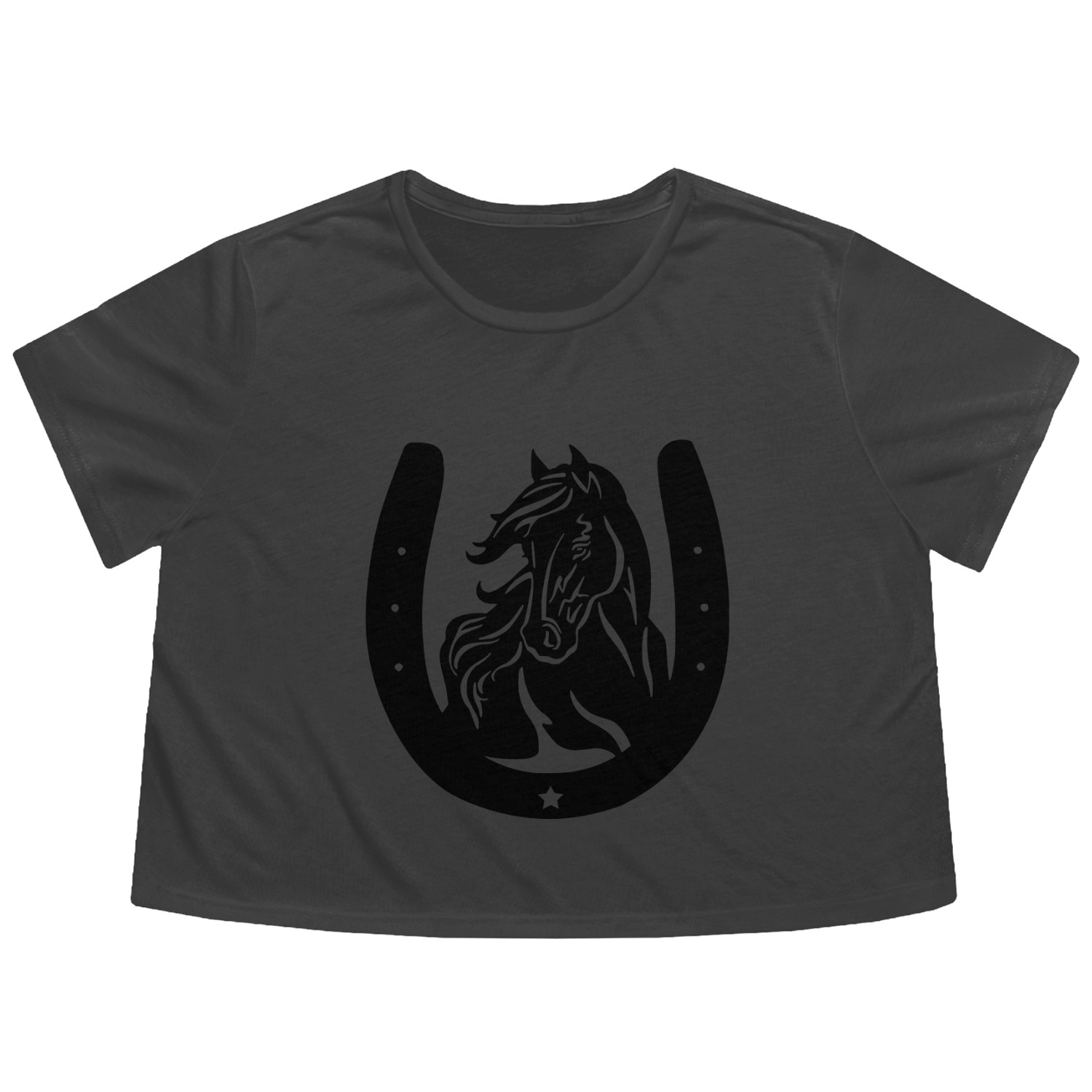 Horse Flowy Cropped Tees