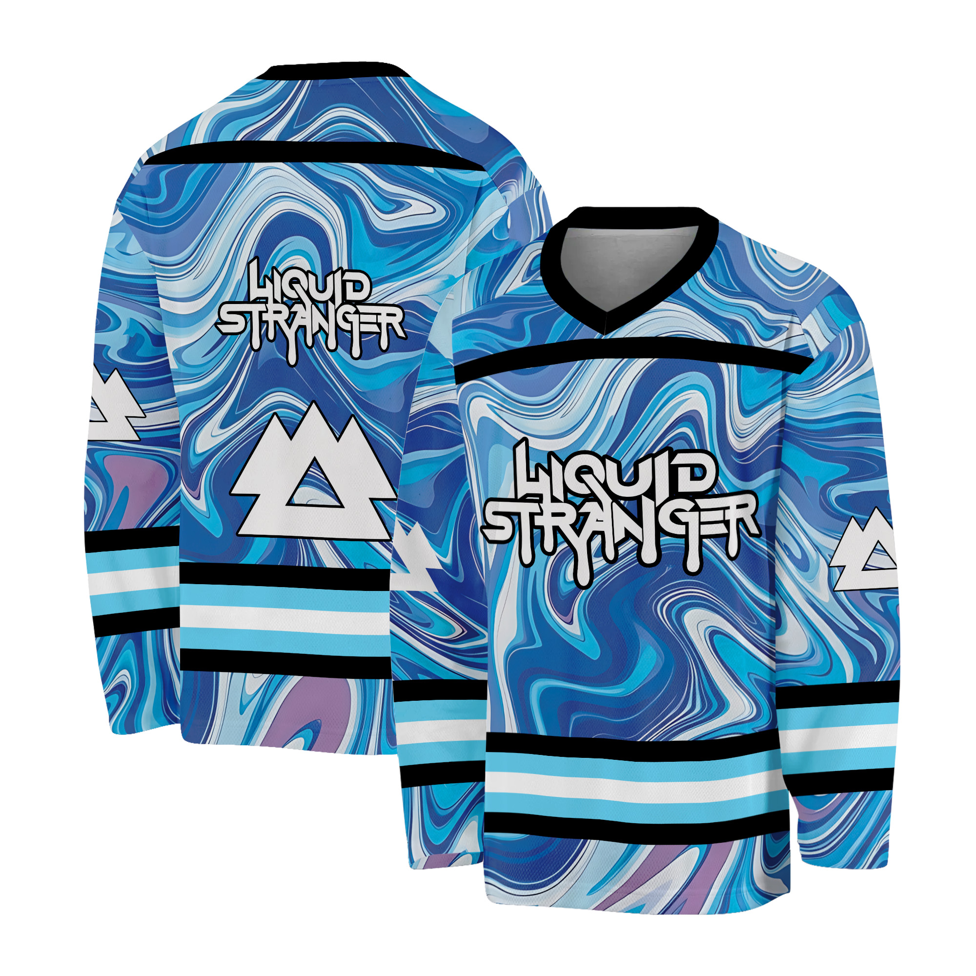 Liquid Wub Rave Jersey, EDM Festival Hockey Shirt, Basswear for Music Lovers