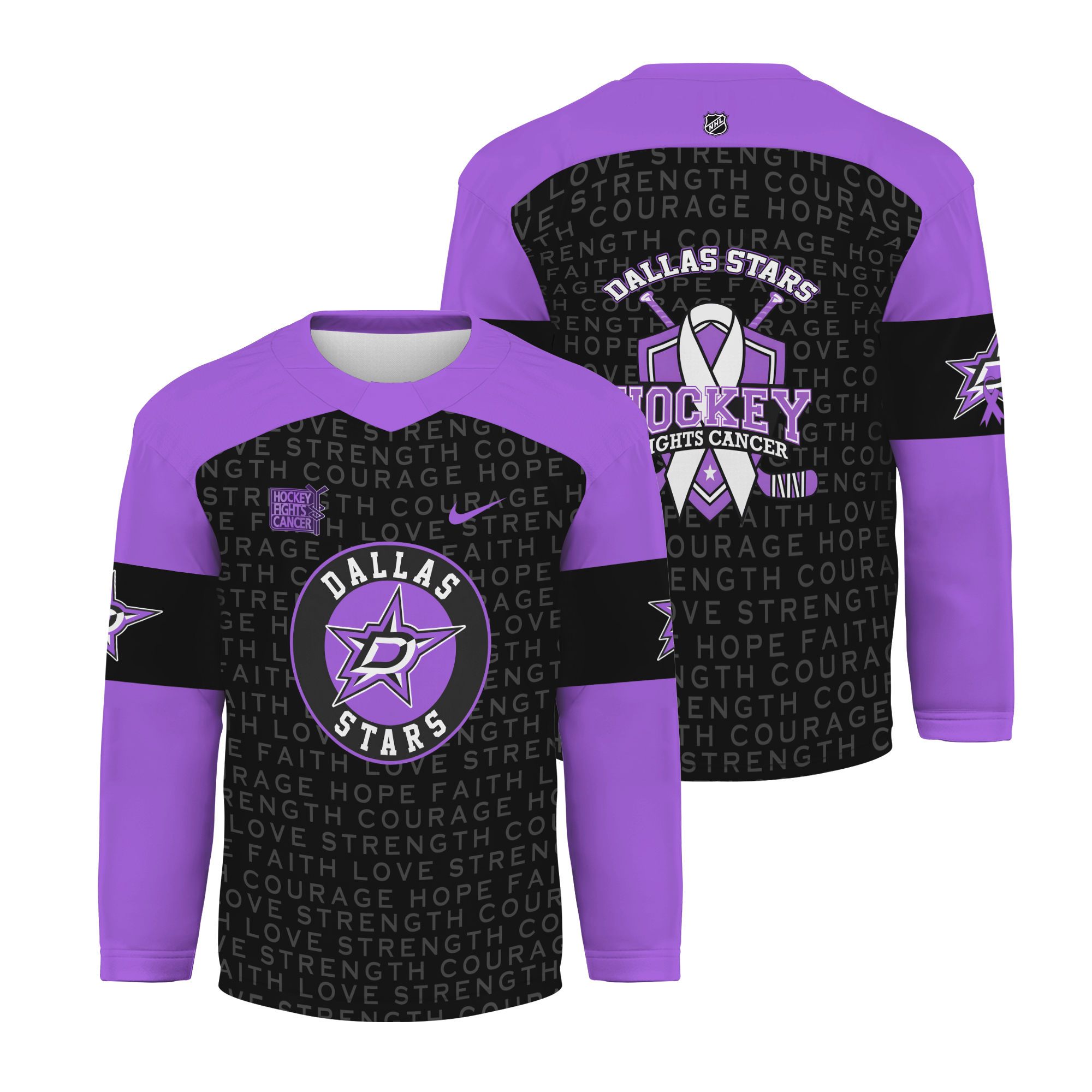 Dallas Star Hockey Fights Cancer 2025 Hockey Jersey