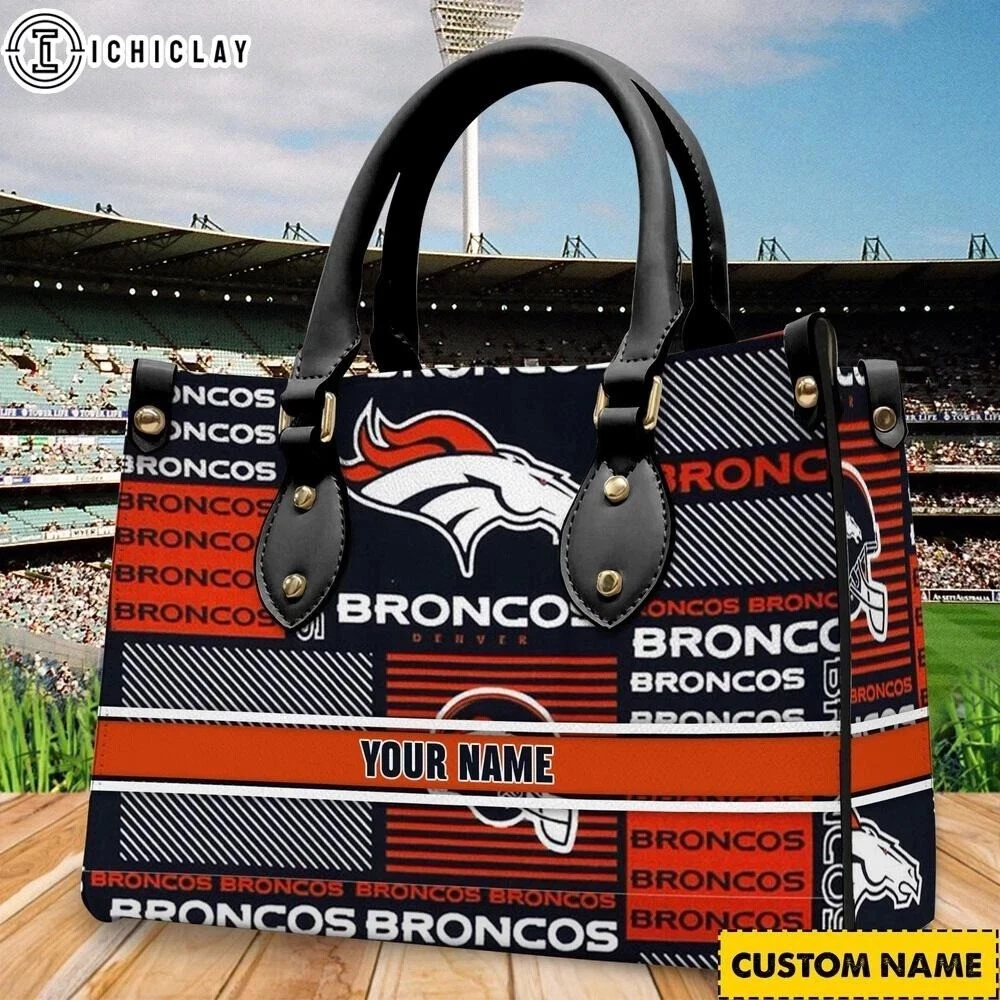 Personalized Denver Football Team Broncoss Leather Handbag Gift