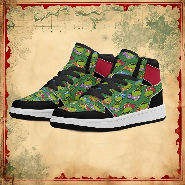 Character Turtles Children High-Top Sneakers