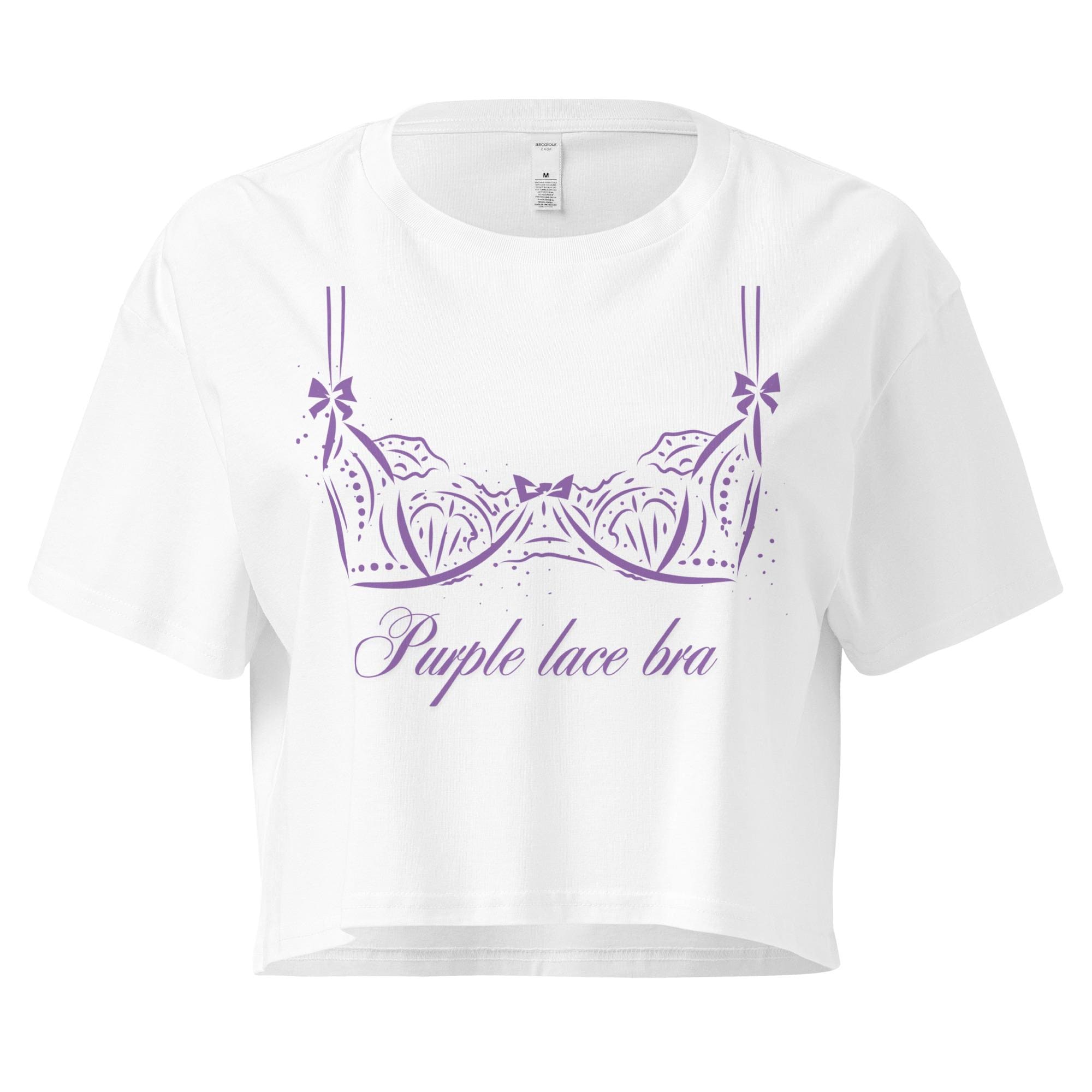 Purple Lace Bra Womens crop top, Pop Music, McRae, Concert T-shirt