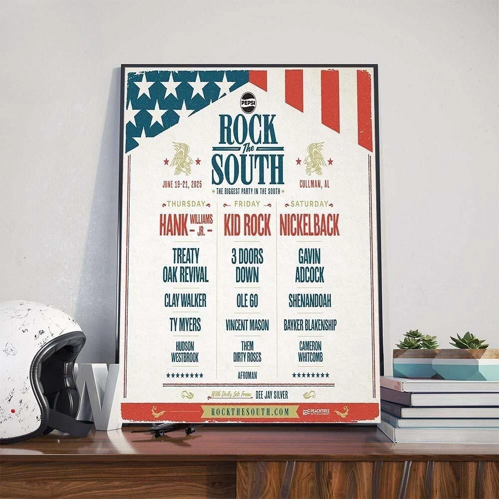 Rock The South The Biggest Party In The South June 19-21 2025 Poster