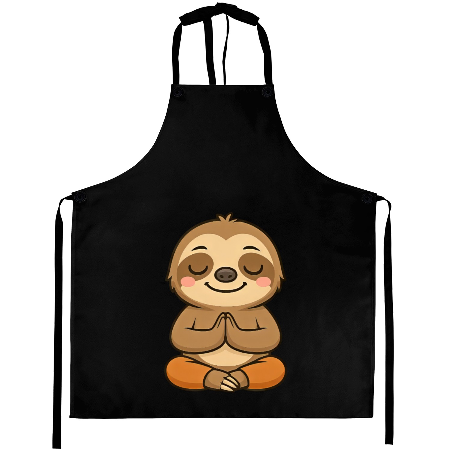 Cute sloth yoga meditation relaxation peace Aprons
