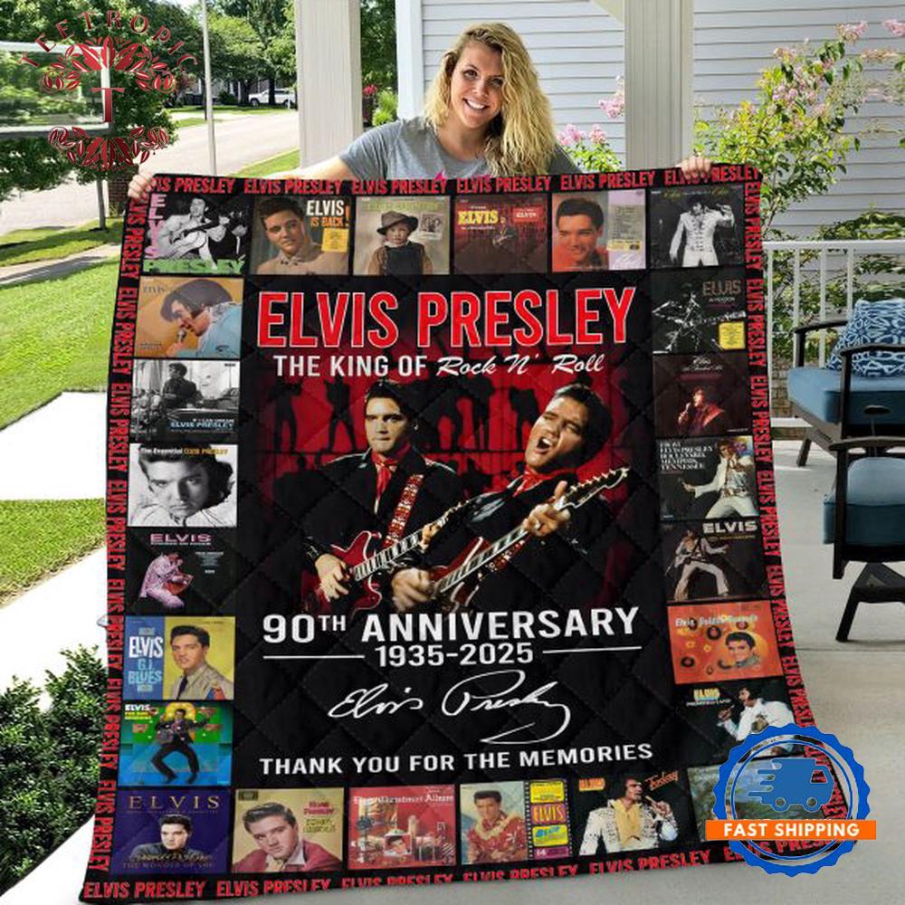 Elvis Presley Album Cover Quilt, Gift for Fan