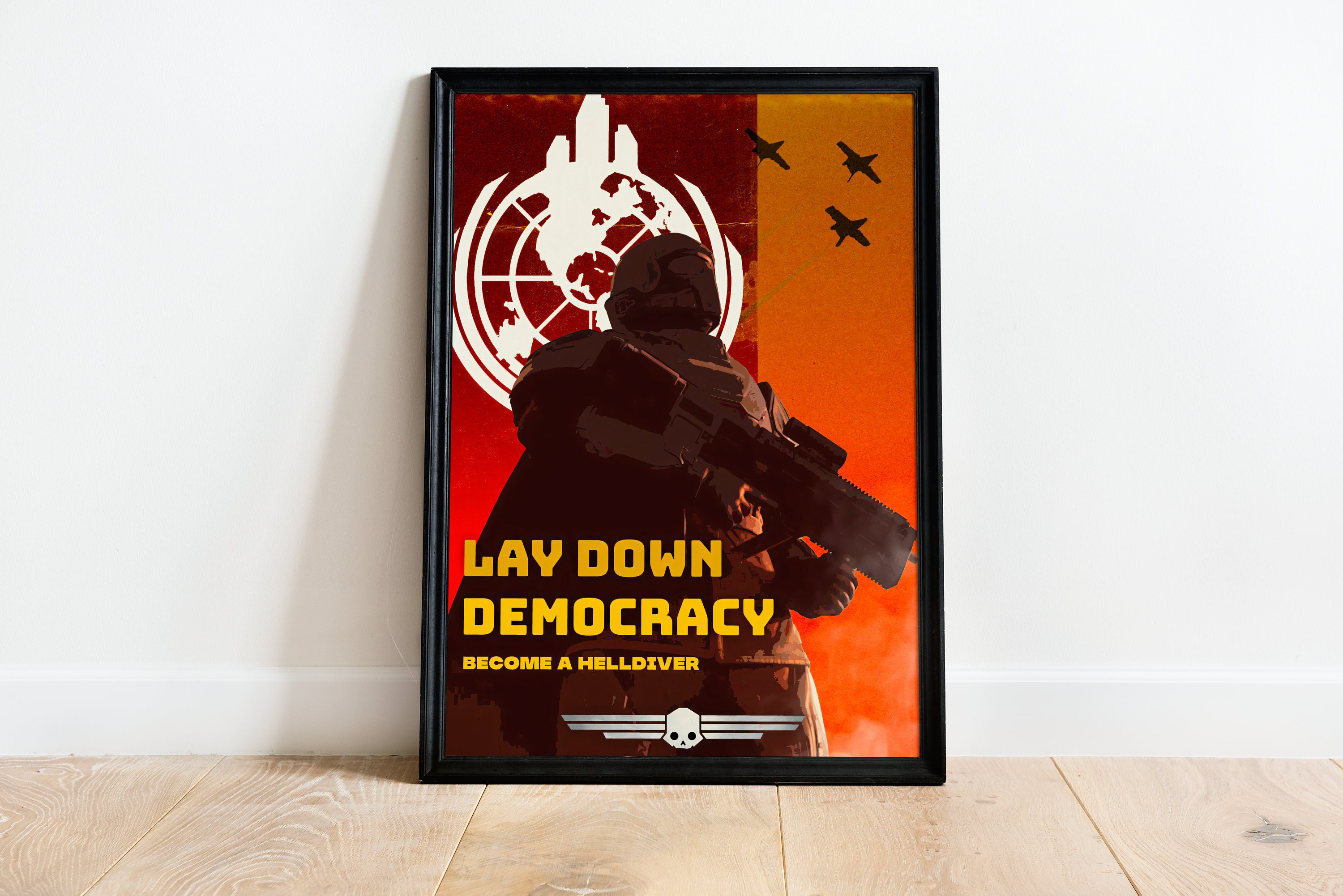 Helldivers Poster, Video Game Art, Gaming Poster, Wall Decor