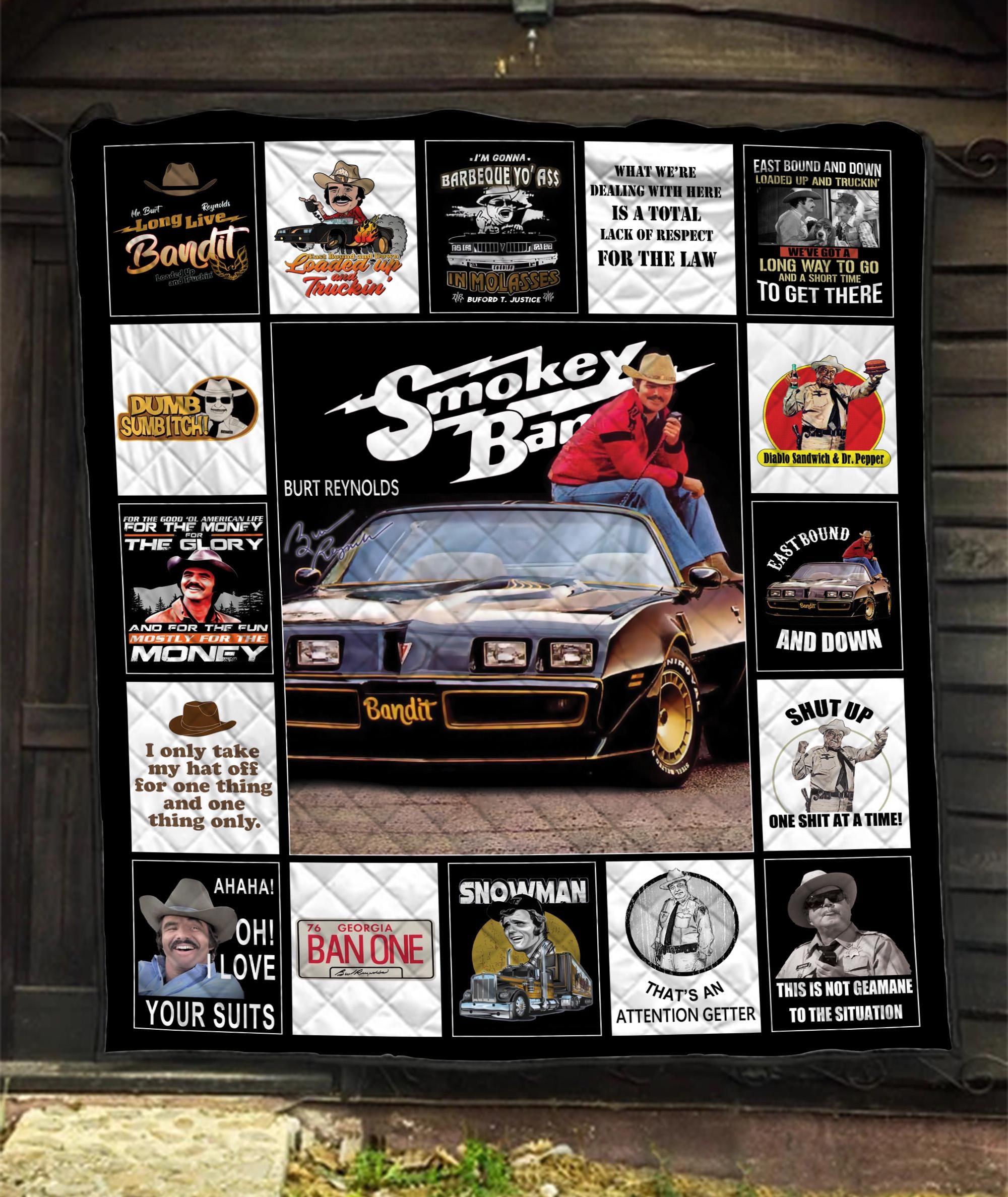 Smokey Bandit Quilt Blanket, Burt Reynolds Blanket