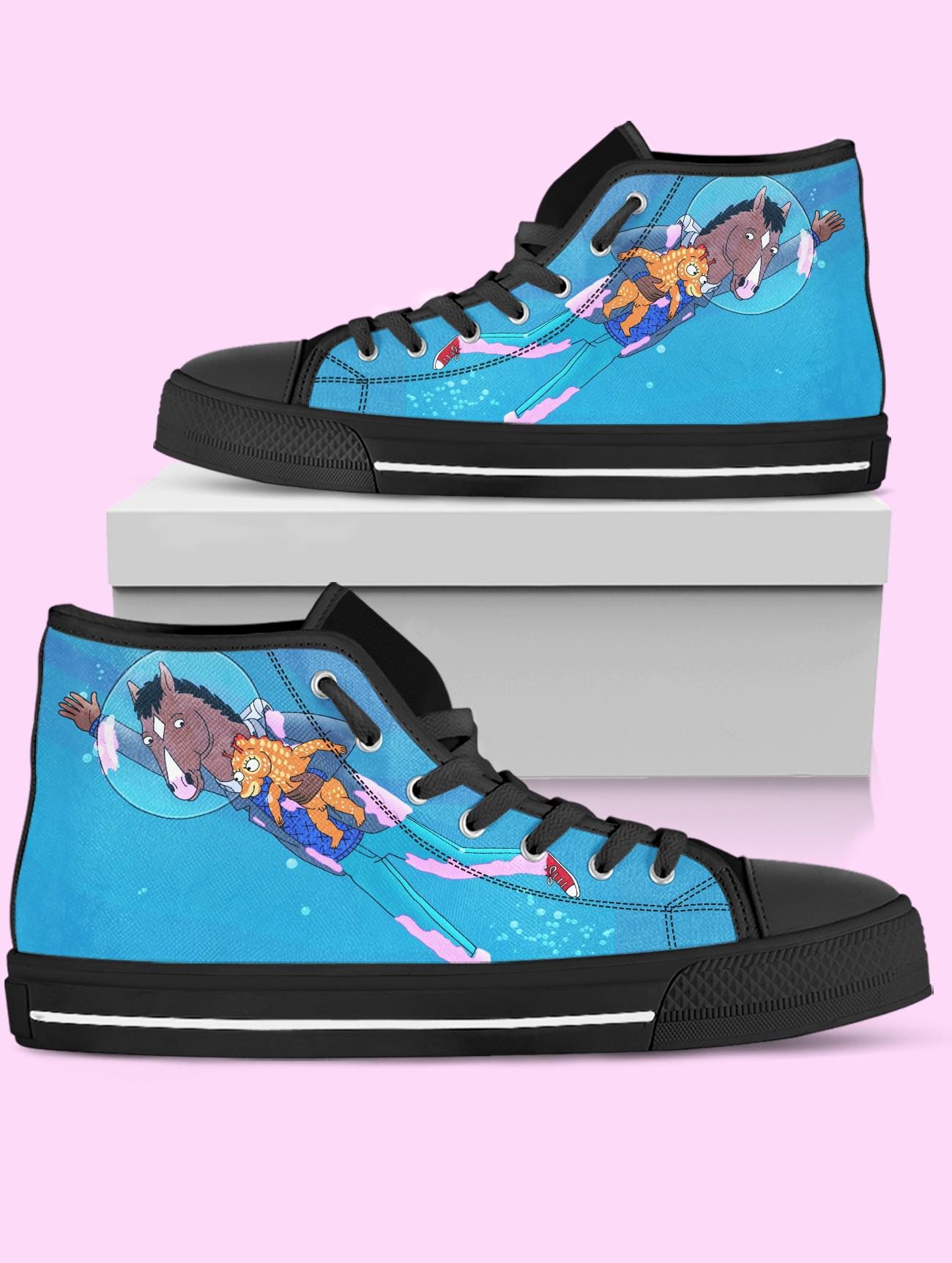 BoJack Horseman High Top Shoes, Anime Sneakers for Women, Men