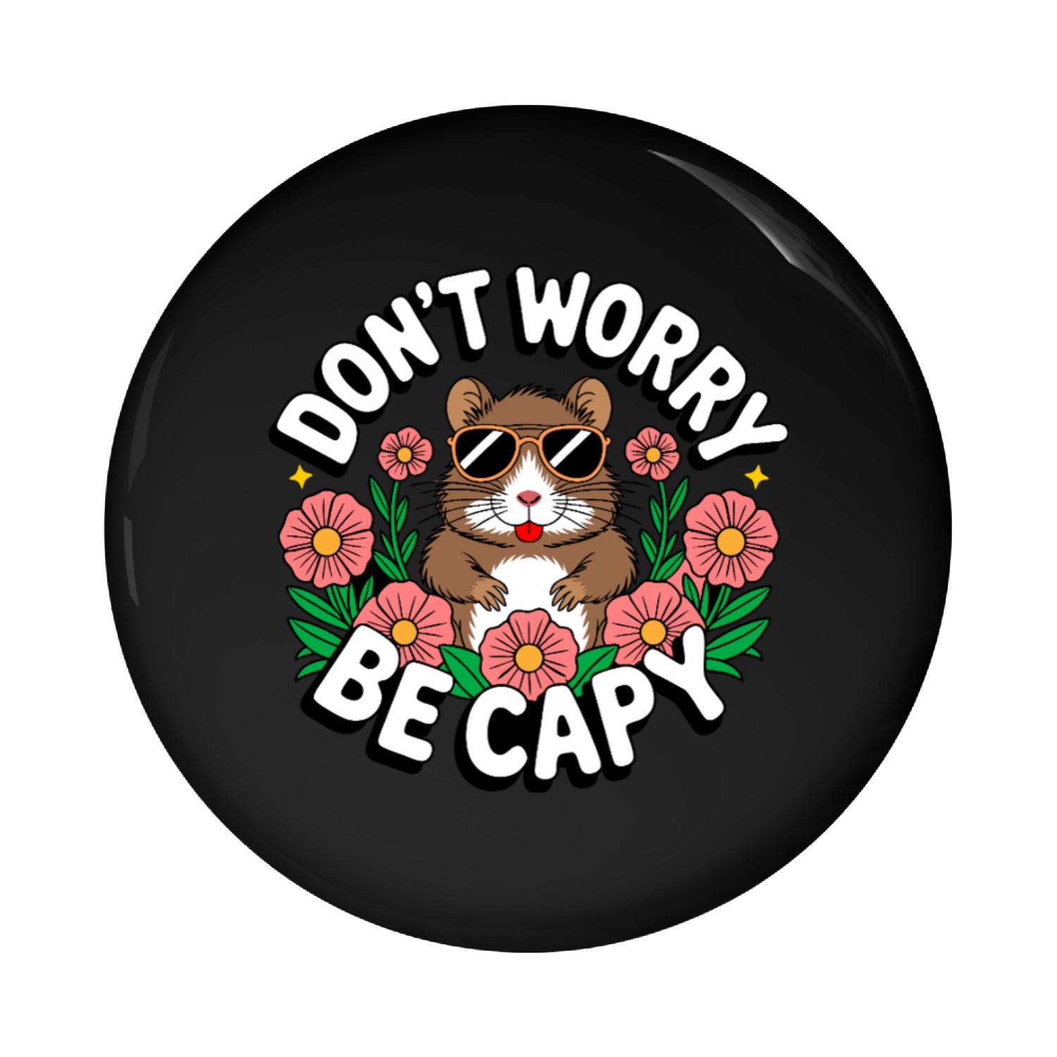 don t worry be capy Pin Buttons