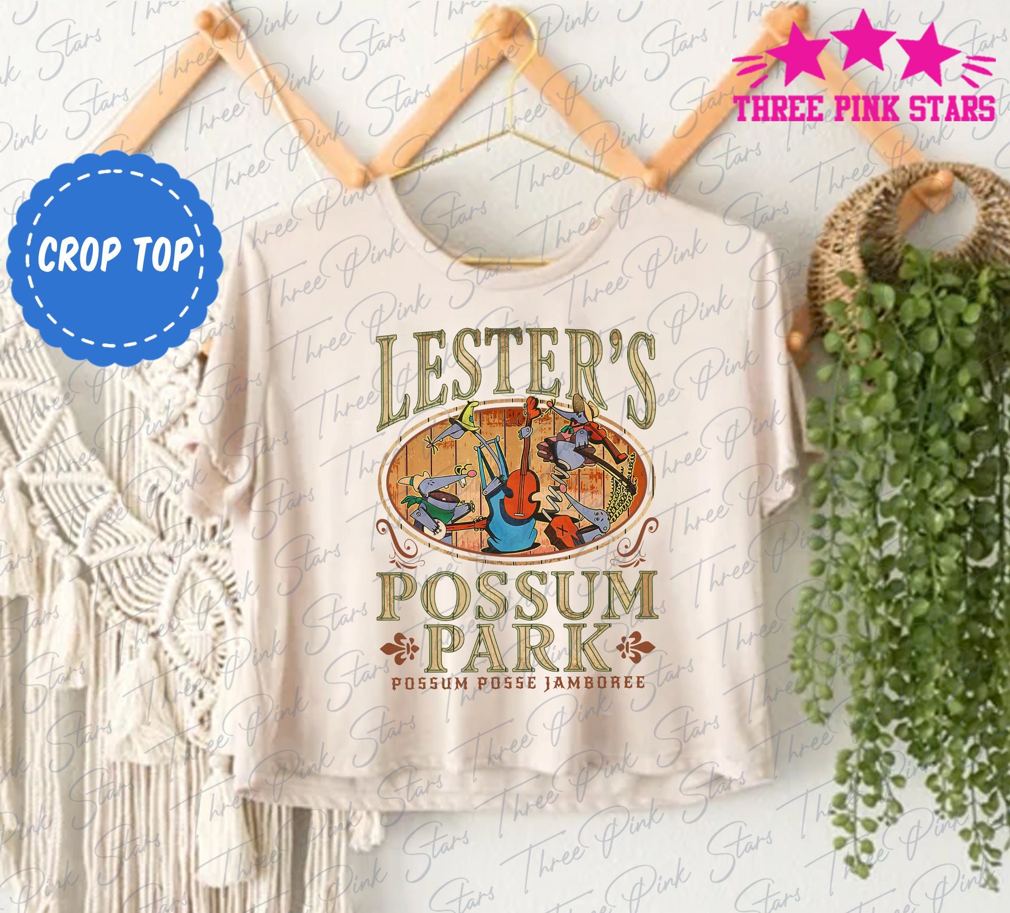 Retro A Goofy Movie Lester's Possum Park Crop Top E5324