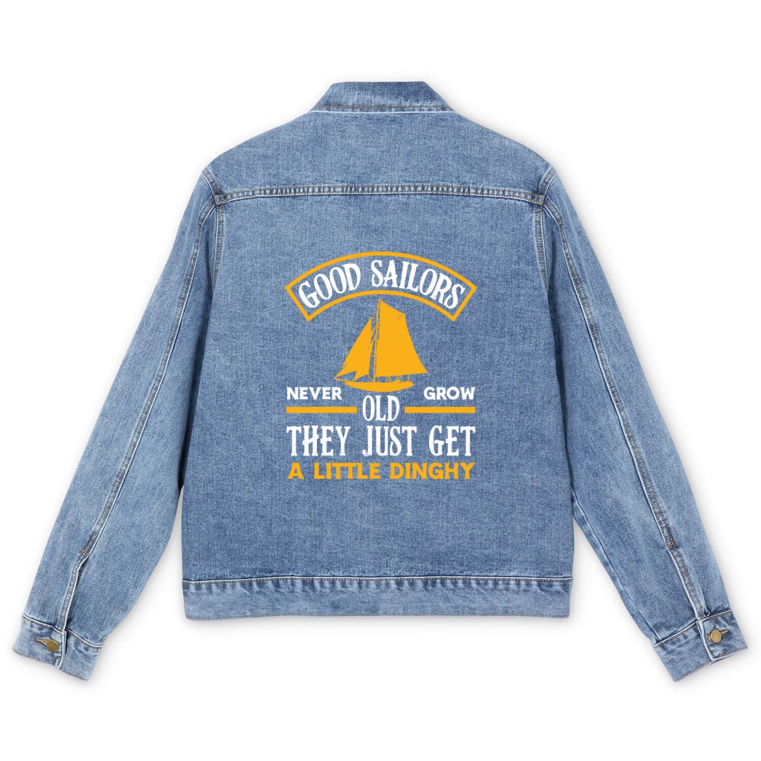 Good Sailor Sailing Saying Gift Idea Men's Denim Jackets