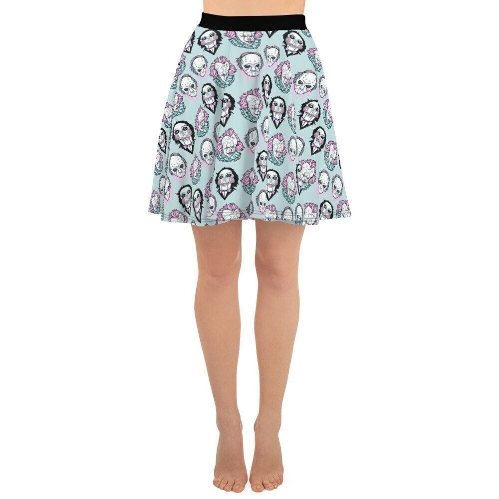 Pastel Goth Horror Cuties Halloween Skater Skirt