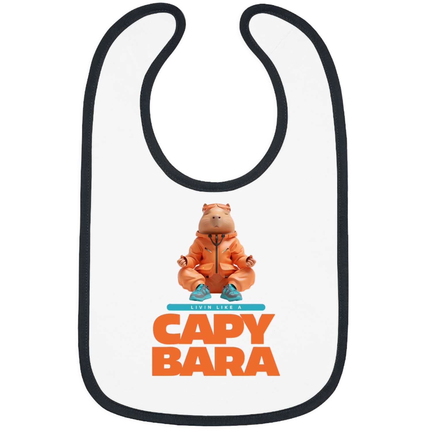 capybaras Pet Meditation Tee Urban Zen Style Bibs