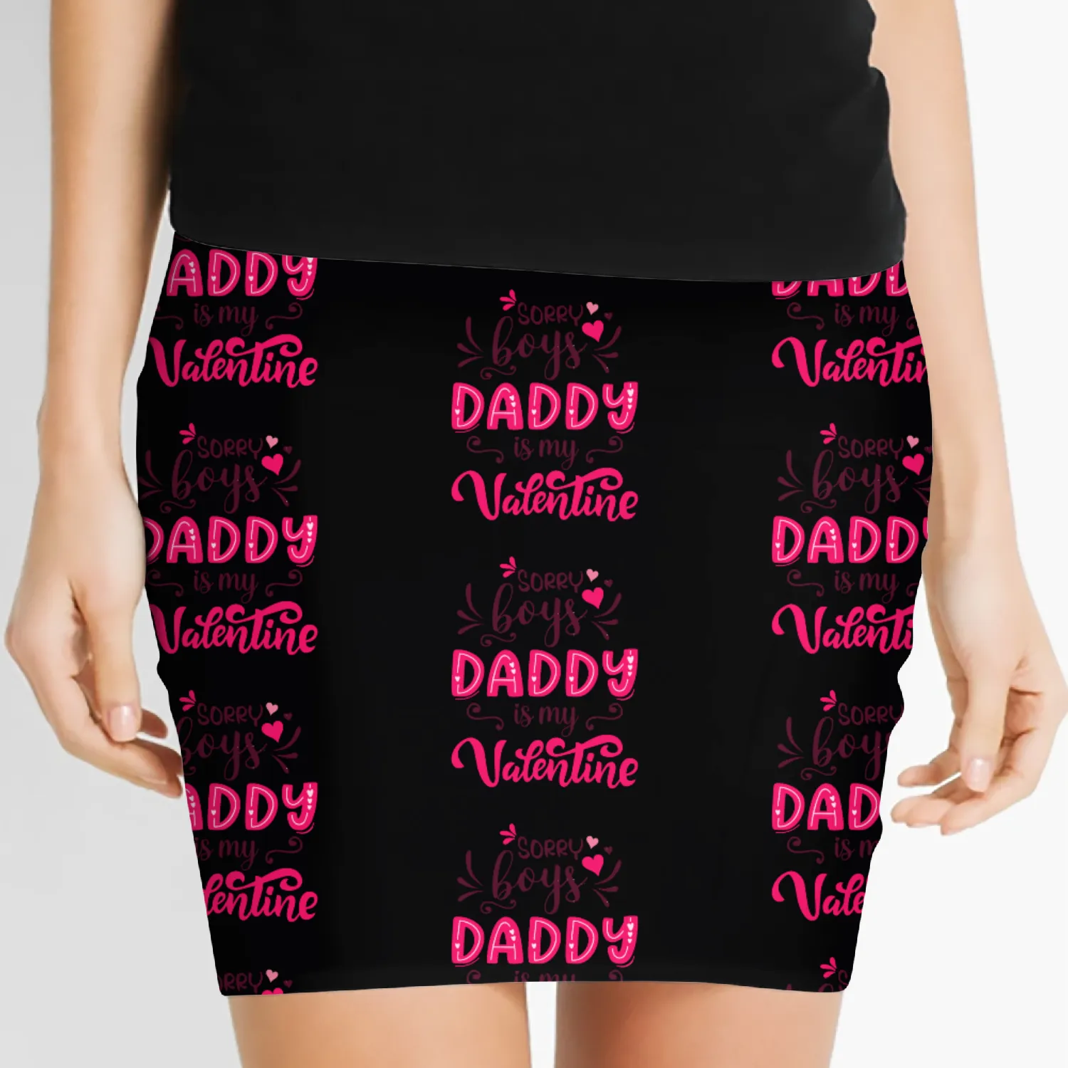 Sorry Boys Daddy Is My Valentine, Dad To Daughter Women's Mini Skirts