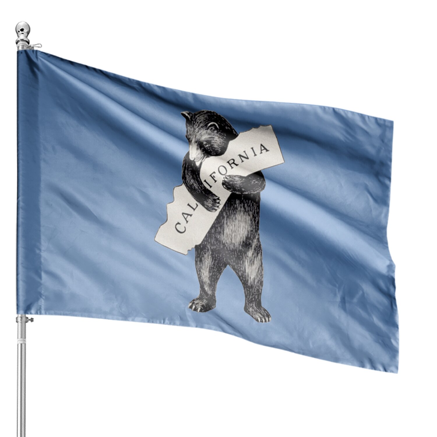 Retro Bear I Love California House Flags-1913 Vintage Cali Bear Pullover House Flags
