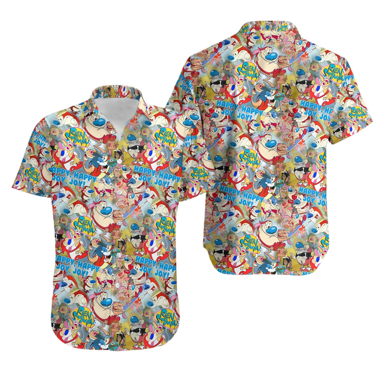 THE REN AND STIMPY SHOW HAWAIIAN SHIRT