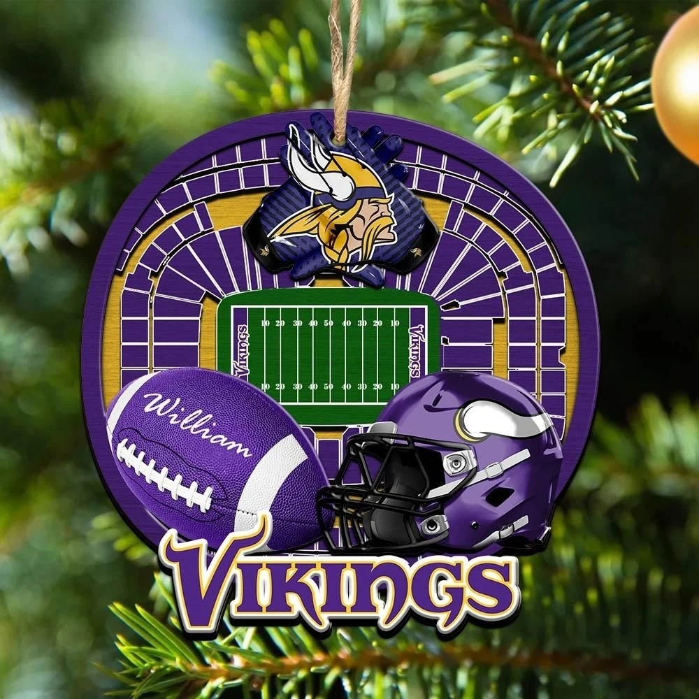 Personalized Minnesota Football Team Vikings Christmas Ornament Gift Decor