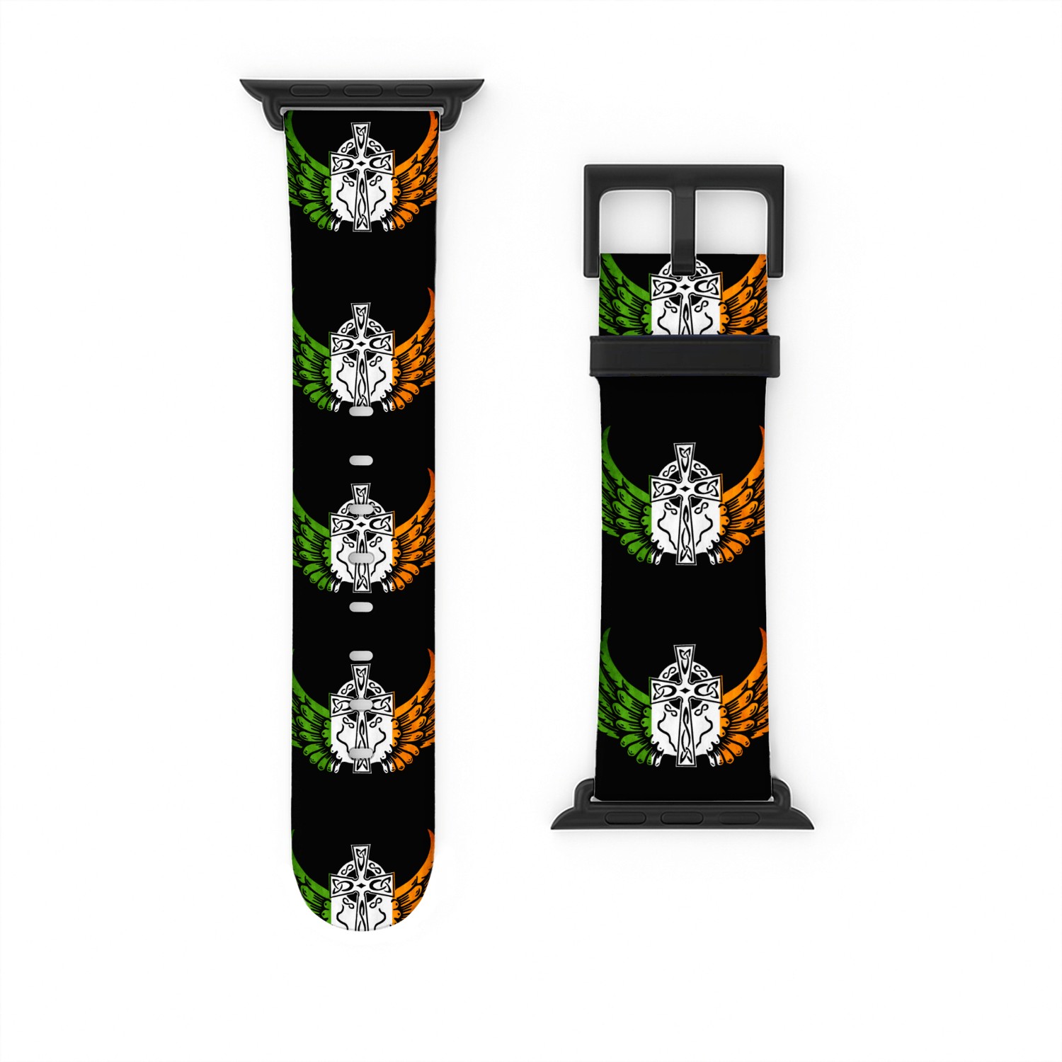 Irish Flag Design Celtic Cross Irish gift Watch Bands For Apple Watch