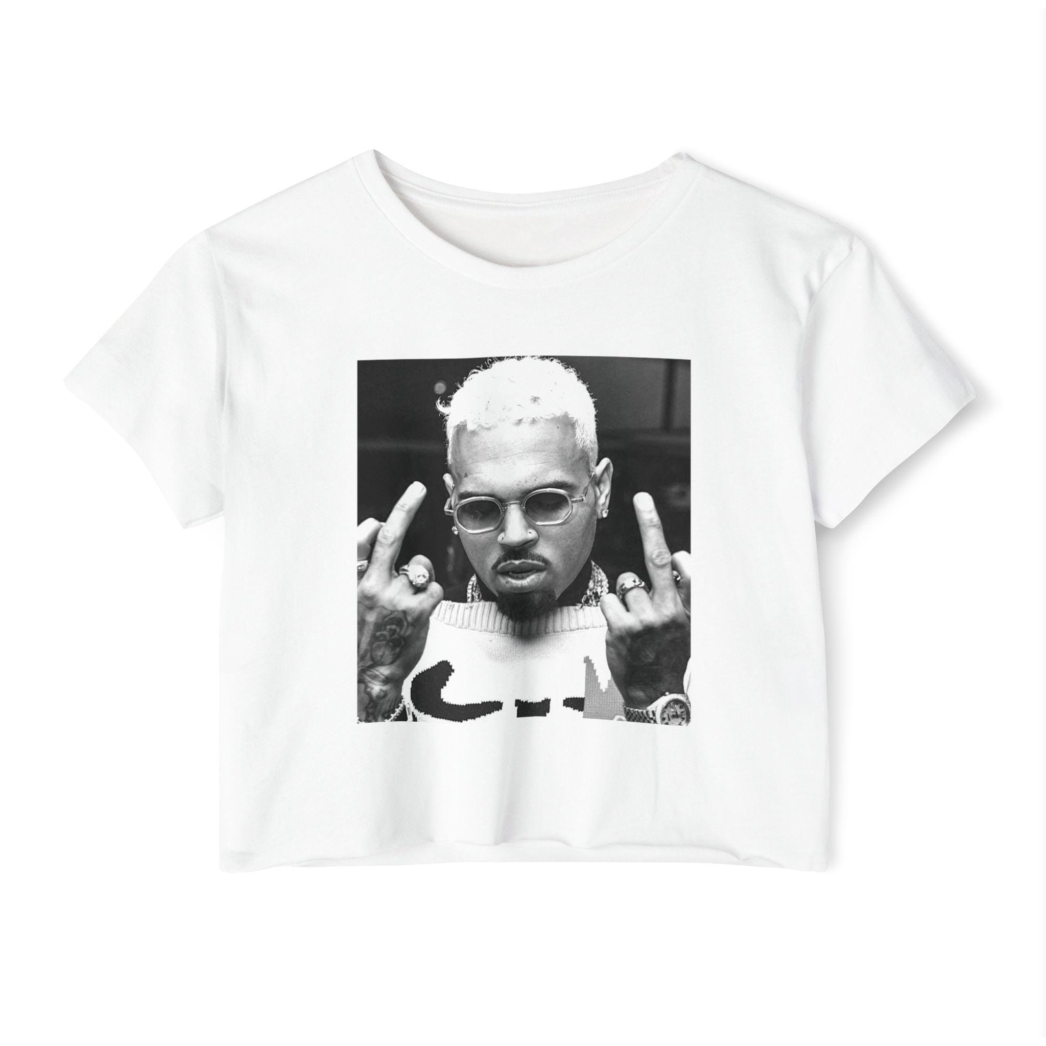 Chris Brown crop shirt, Chris Brown breezy bowl 20 Tour crop top