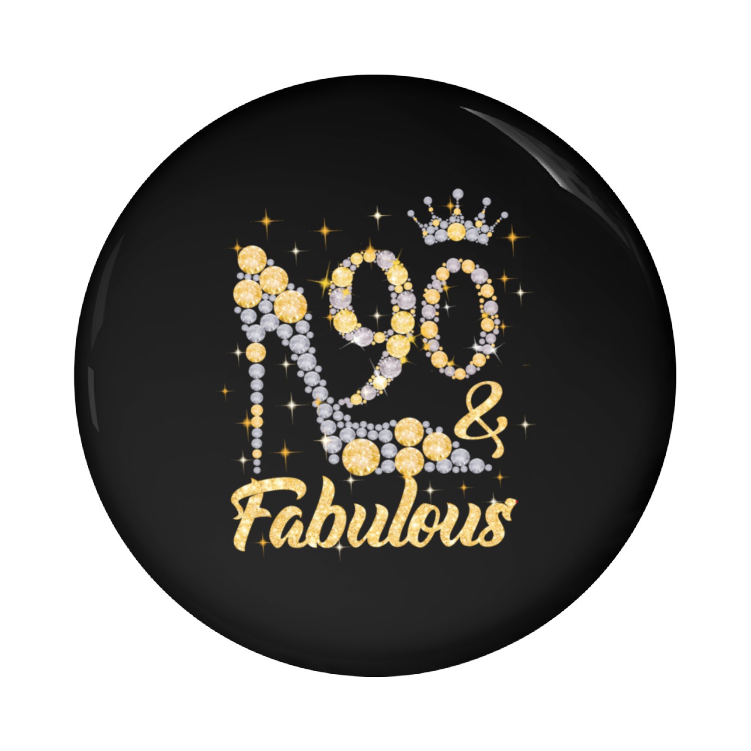 90 Fabulous 90 90Th Diamond Crown Shoes Pin Buttons