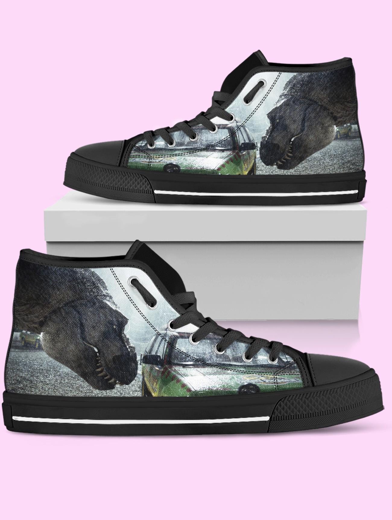 Jurassic Park High Top Shoes, Movie Sneakers for Women, Men