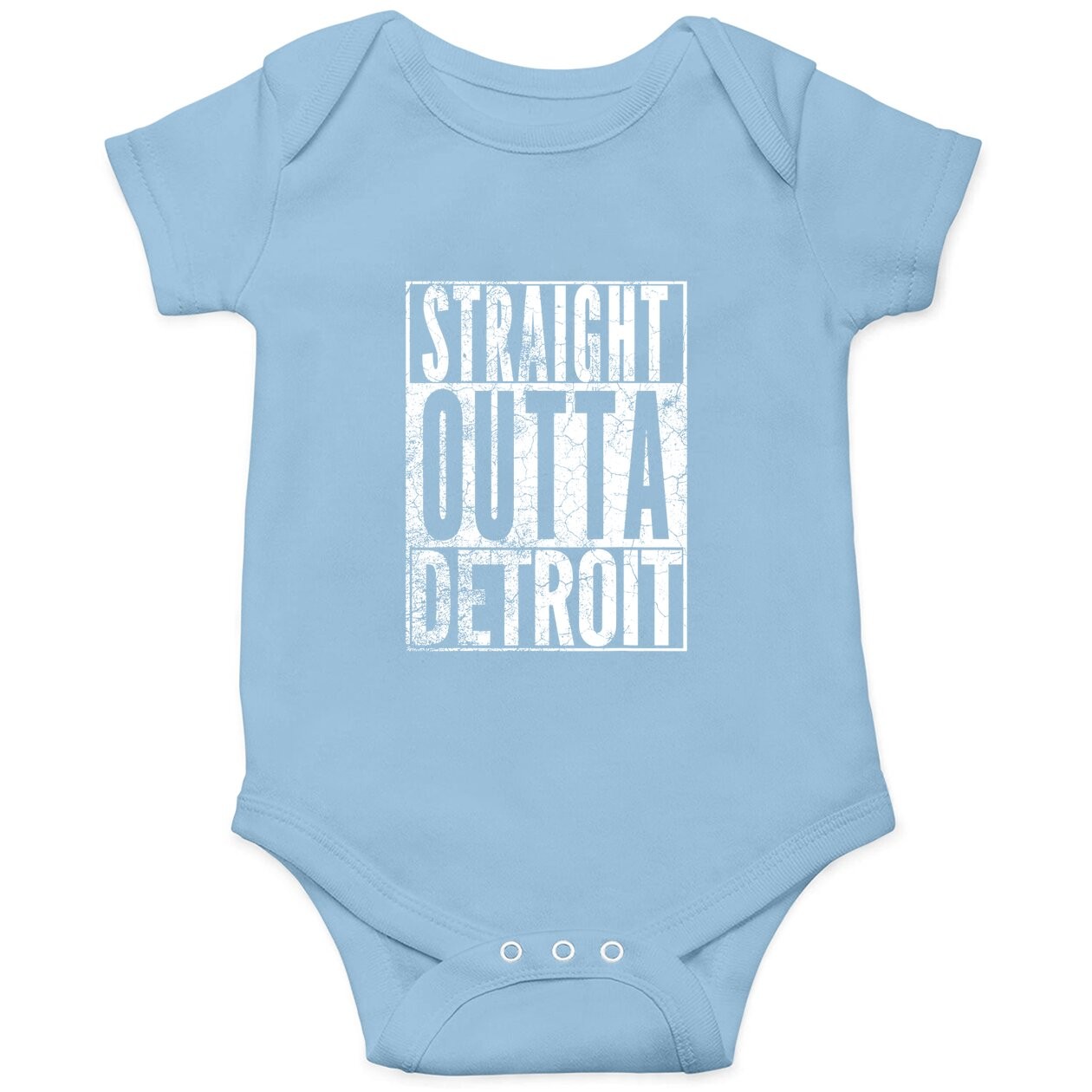Straight Outta Detroit Baby Bodysuit Michigan Baby Bodysuit