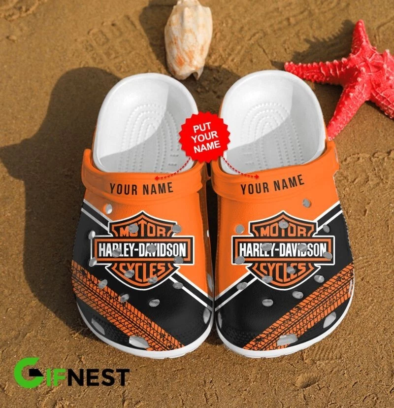 Personalized Harley Racing Davidson Slippers Clogsband Clogs For Adults Lovers