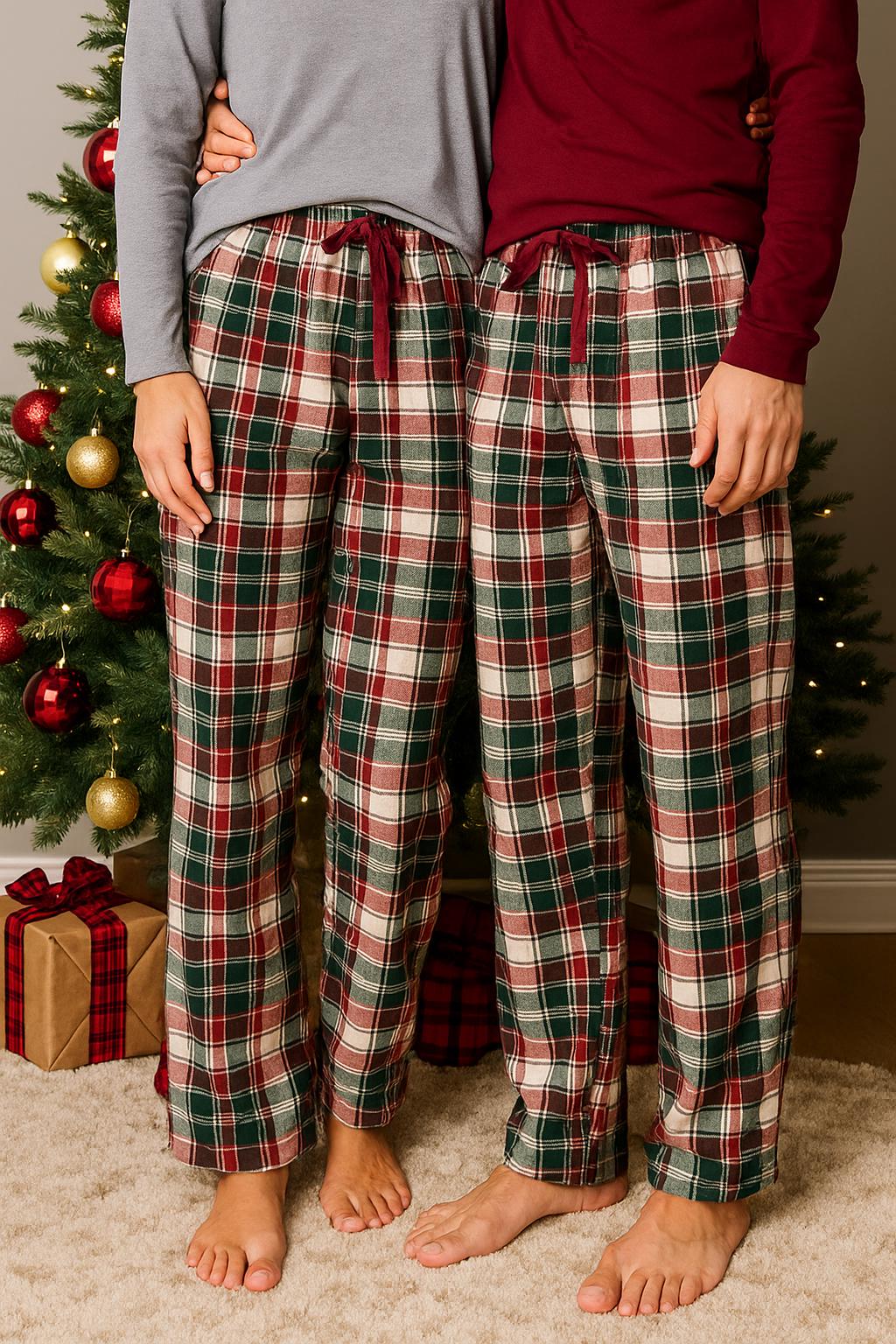 Women's Flannel Pajama Pants Christmas Plaid Comfortable Sleepwear Holiday Lounge Pants