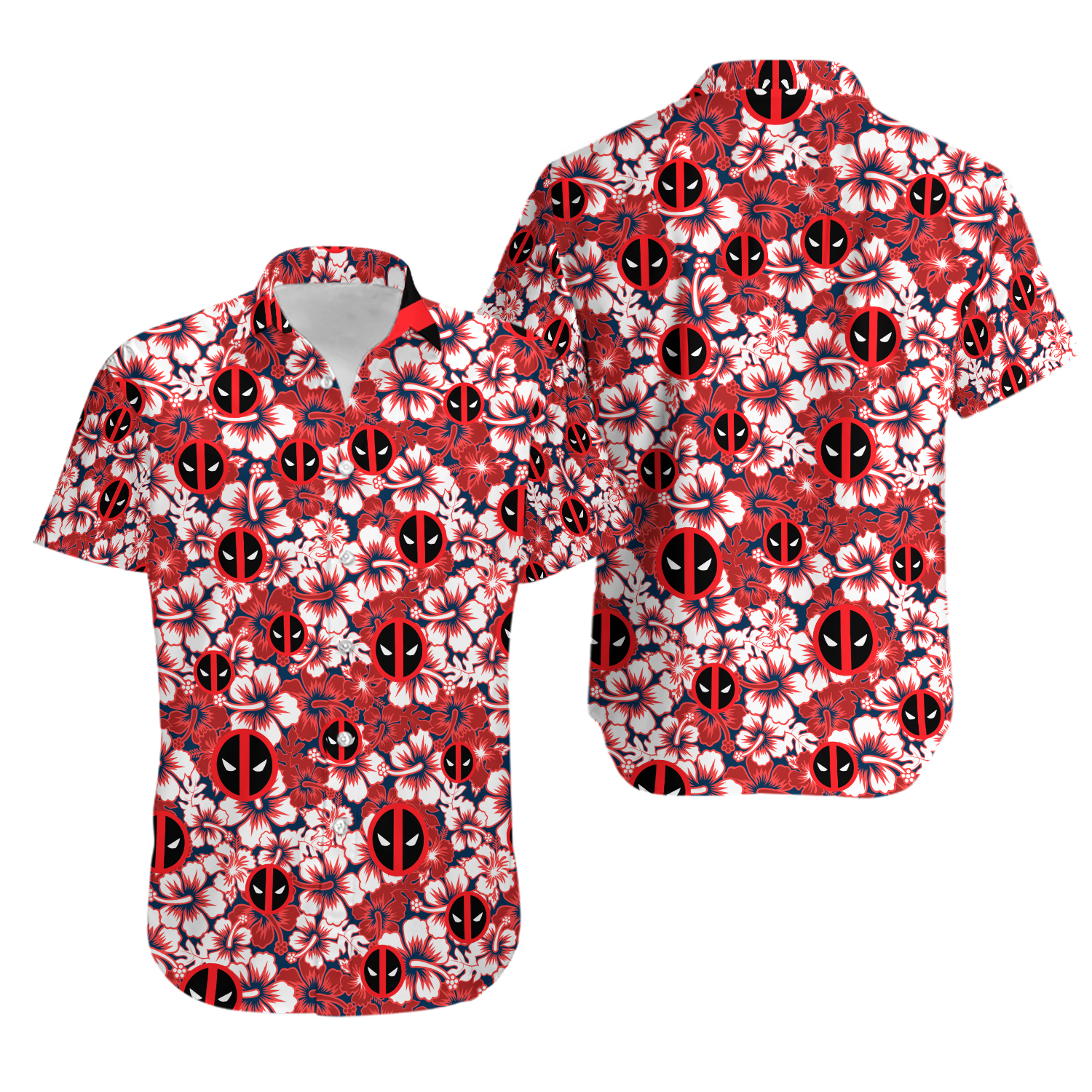 Deadpool Hawaiian Shirt, Deadpool Shirt, Deadpool Button Shirt