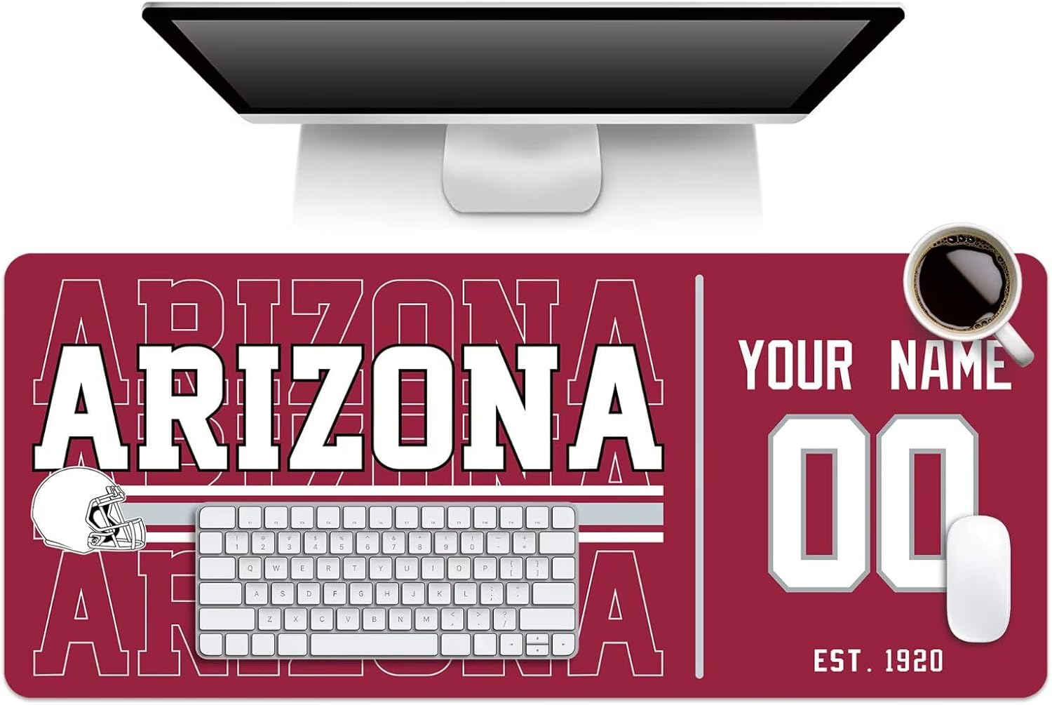 Custom Arizonna Cardinals Mouse Pad, Desk Pad for Men Women Youth Gifts