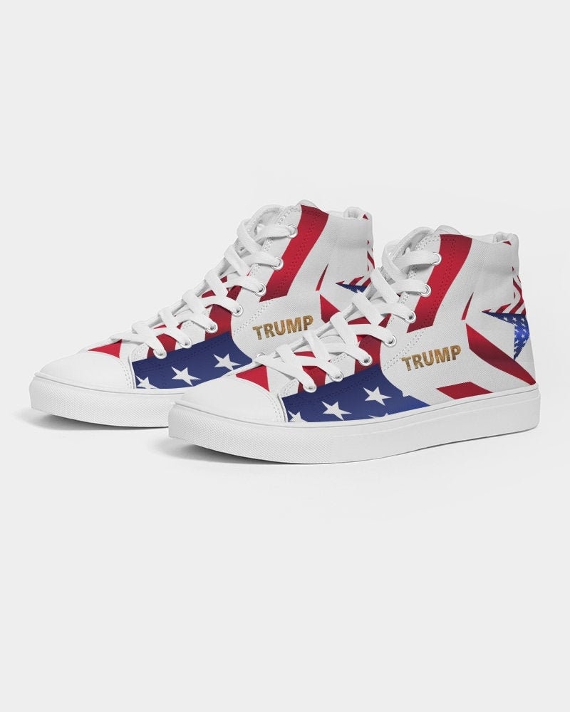 Trump Sneakers Hi Tops Trump Tennis Shoes, Trump Mens Sneakers Patriot Sneakers, Patriotic Hi Tops Trump Shoes Sneakers Flag Sneakers