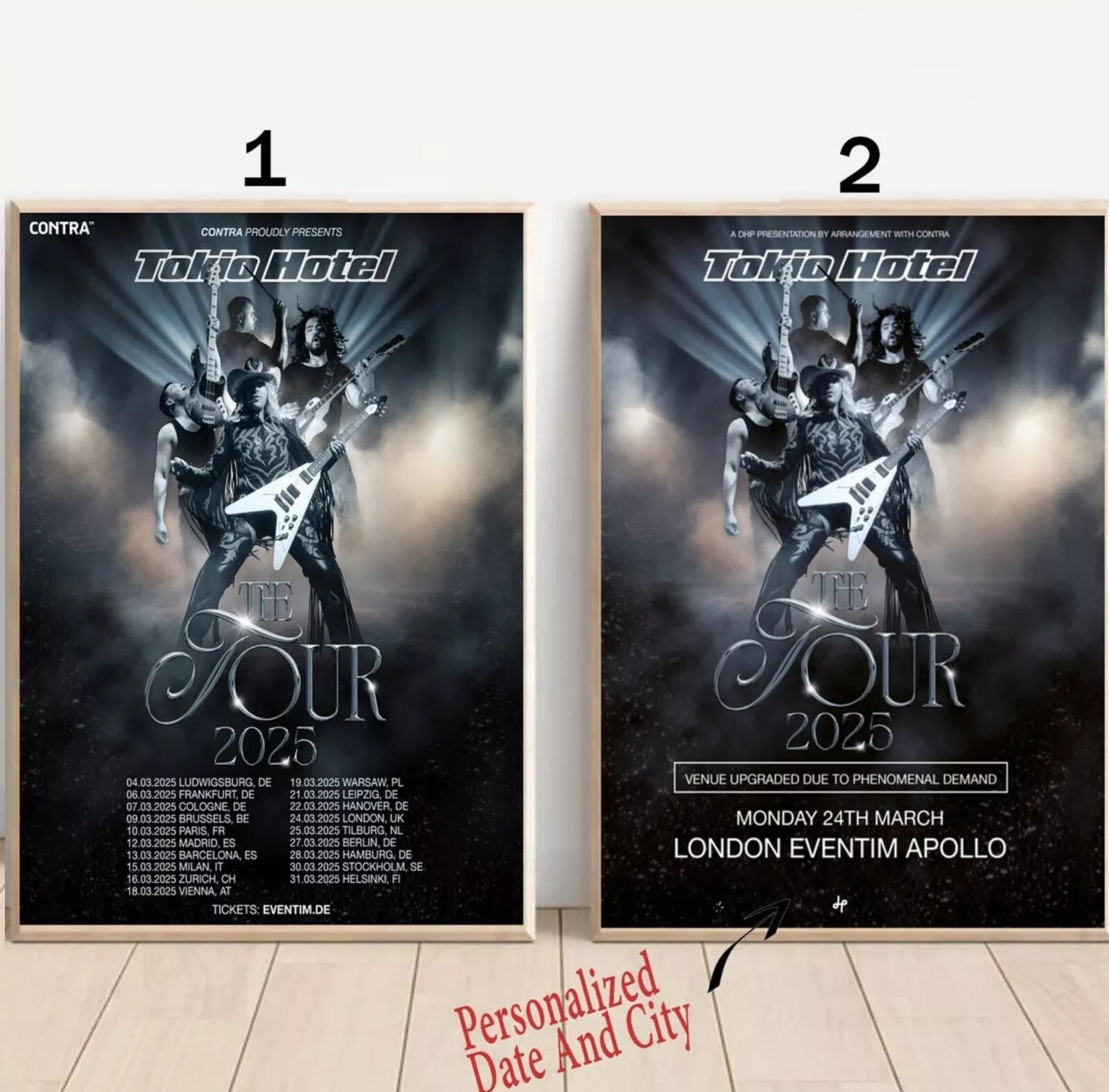 Custom Tokio Hotel Tour 2025 Poster
